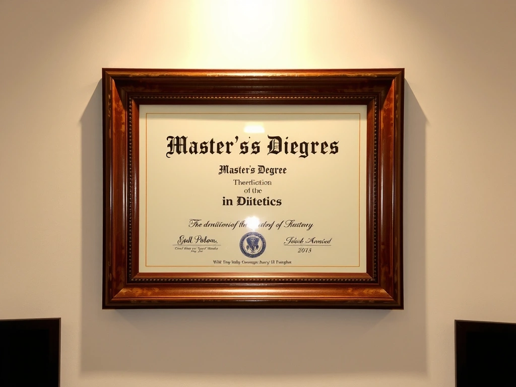 Dyplom ukończenia studiów magisterskich z dietetyki