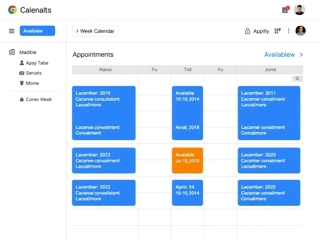 Kalendarz online z zaznaczonymi terminami konsultacji